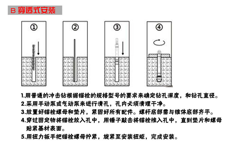 穿透式安装