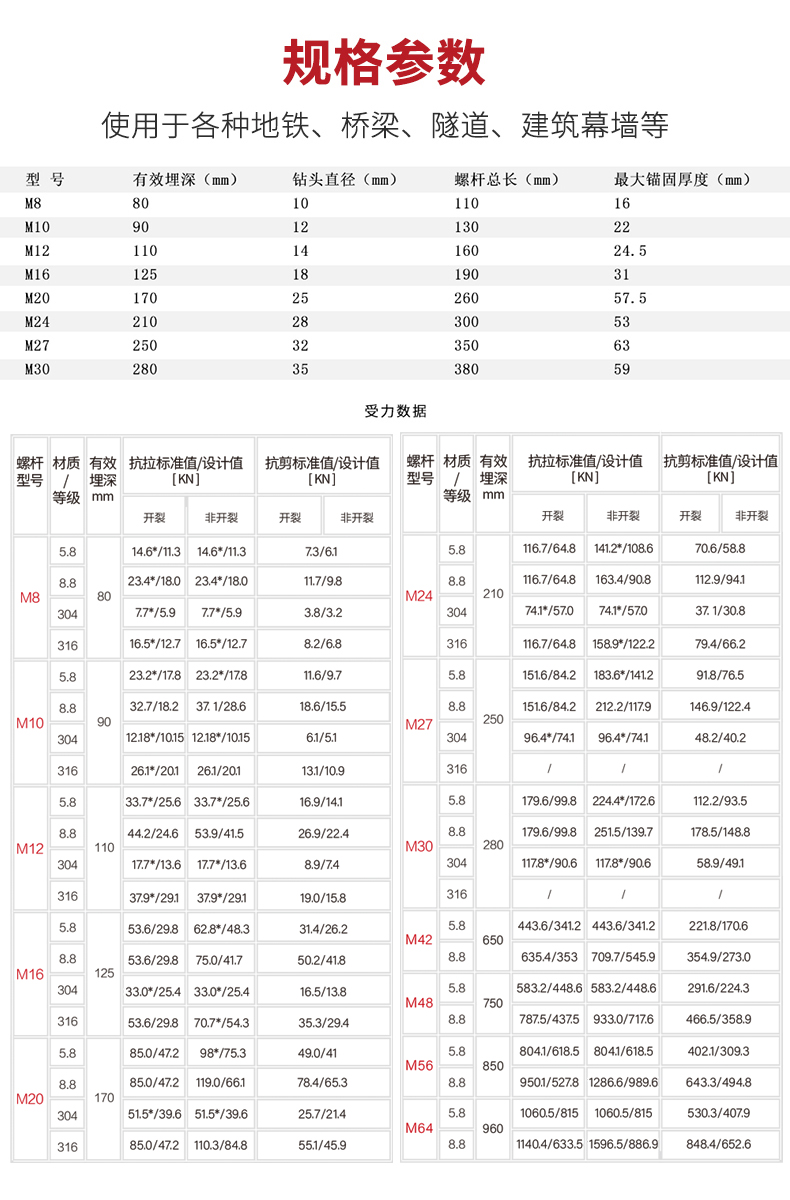 东莞极悦电气化铁路接触网用力矩控制式胶粘型锚栓 (7)